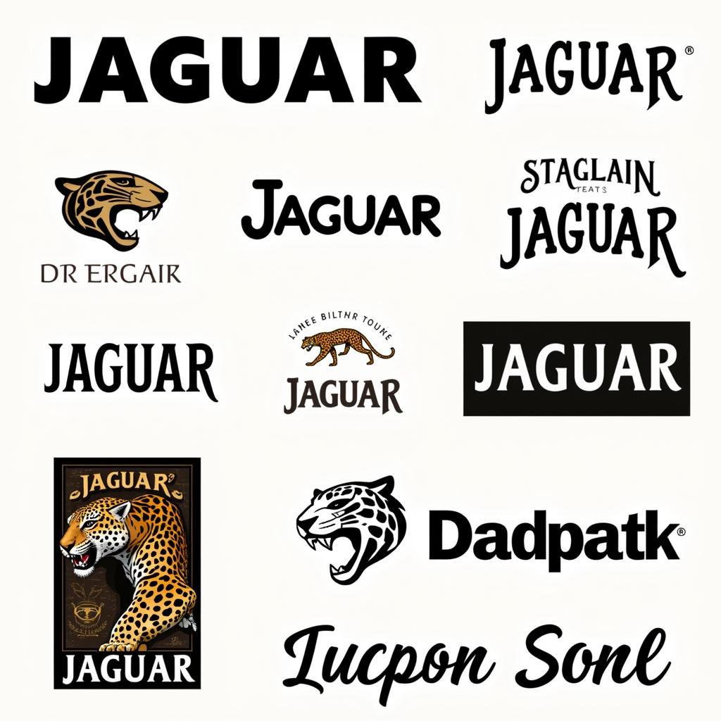 Examples of Jaguar Font Used in Various Design Applications