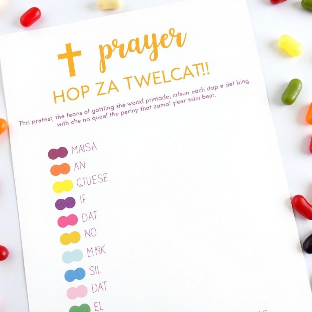 Jelly Bean Prayer Printable Template Download