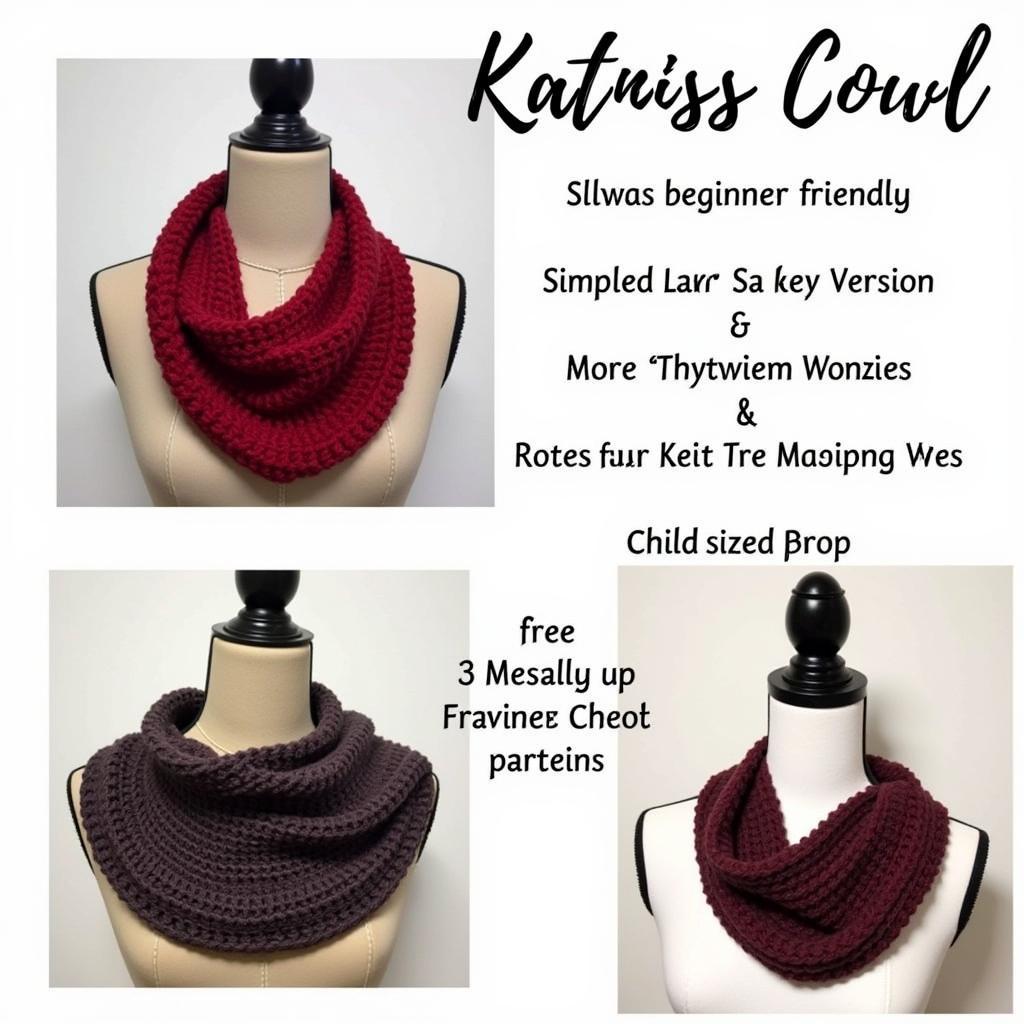 Different Katniss Cowl Crochet Pattern Variations