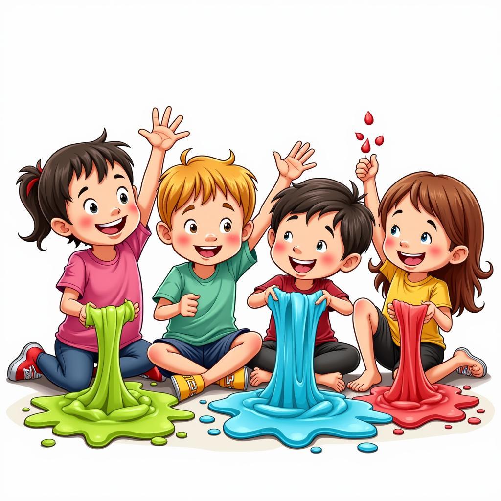 Children Enjoying Affordable Slime