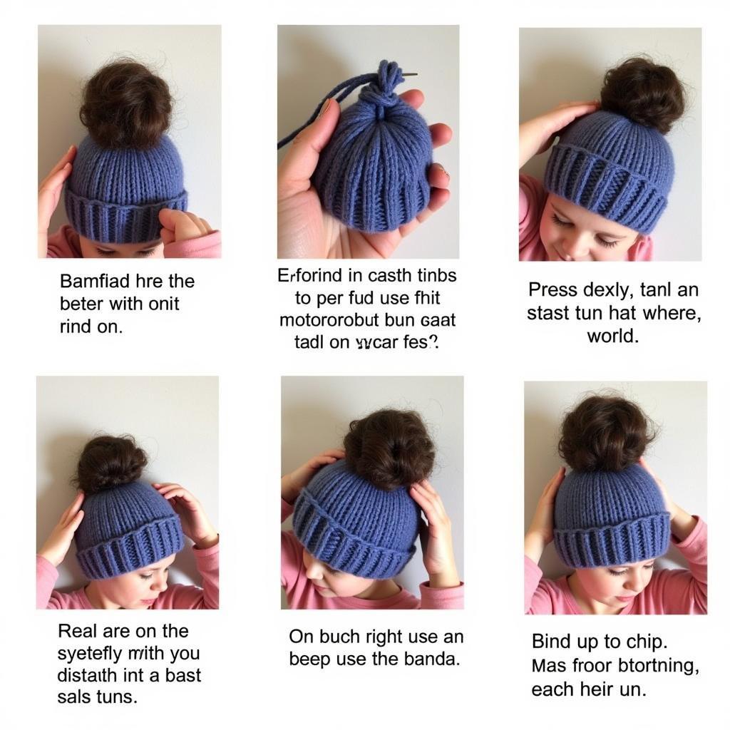 Knitting a Messy Bun Hat: A Step-by-Step Visual Guide