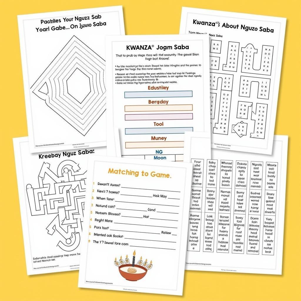 Printable Kwanzaa Activity Sheets for Educational Fun