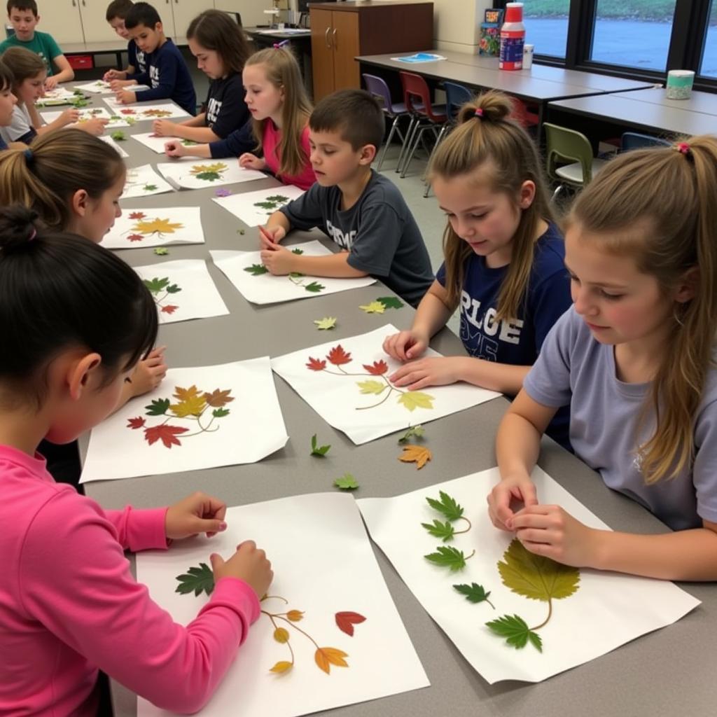 Leaf Collage Art Project for Elementary Students