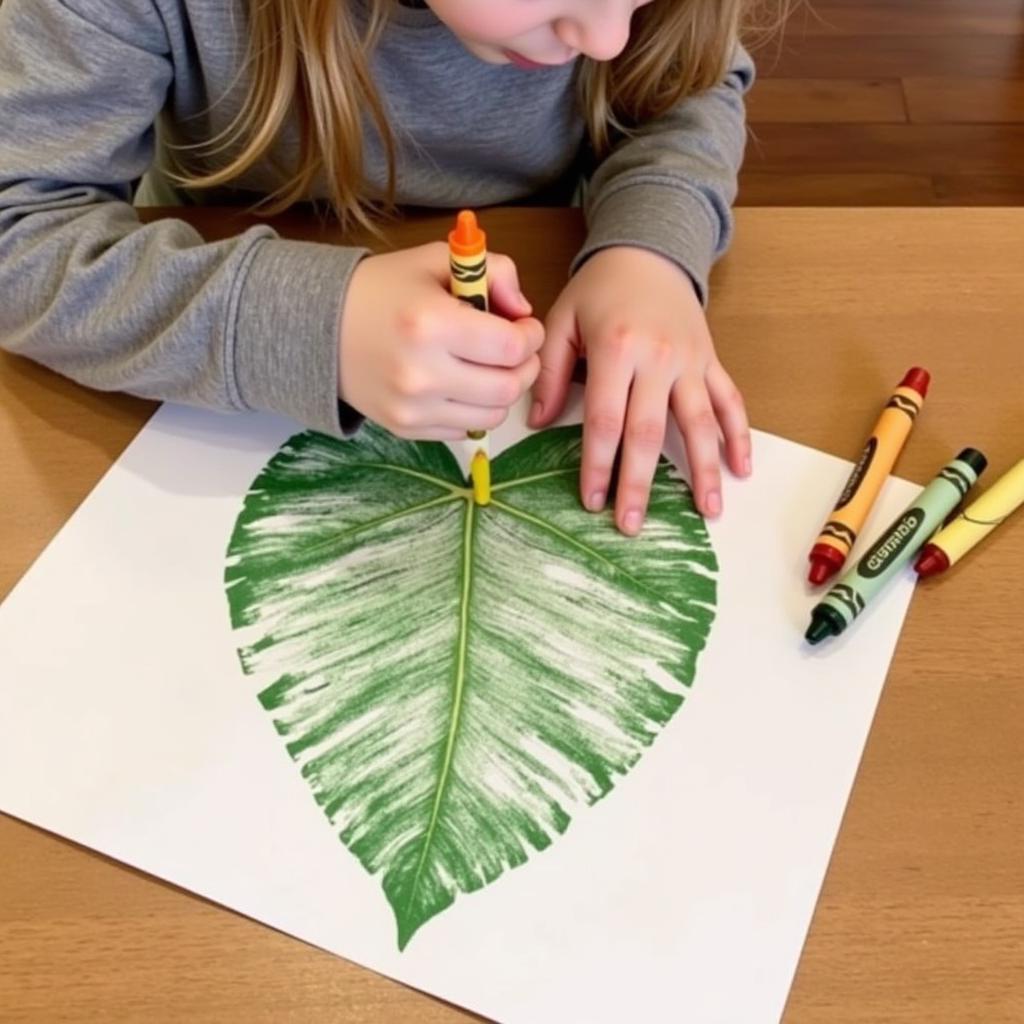 Leaf Rubbing Activity for Preschoolers