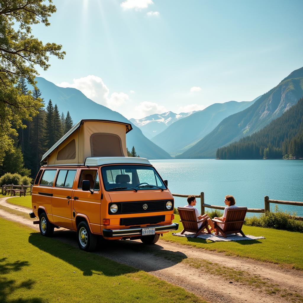 Vintage Campervan Embracing the Free Spirit