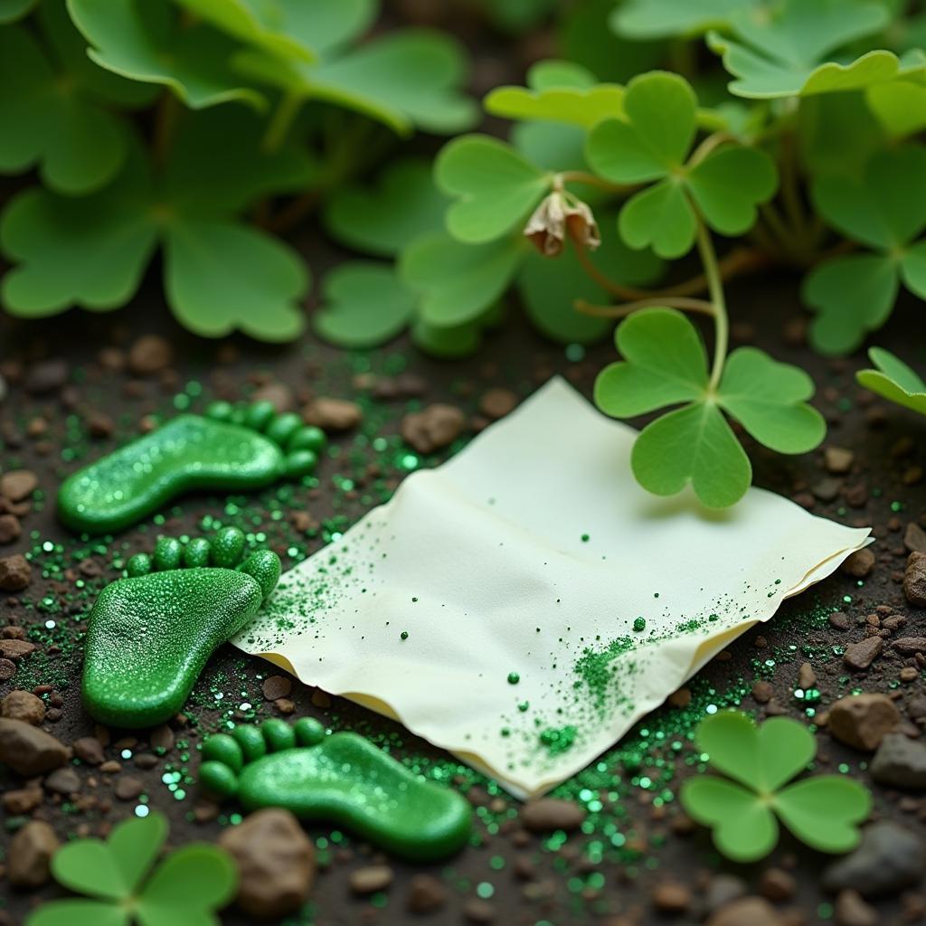 Leprechaun Footprints and Glitter