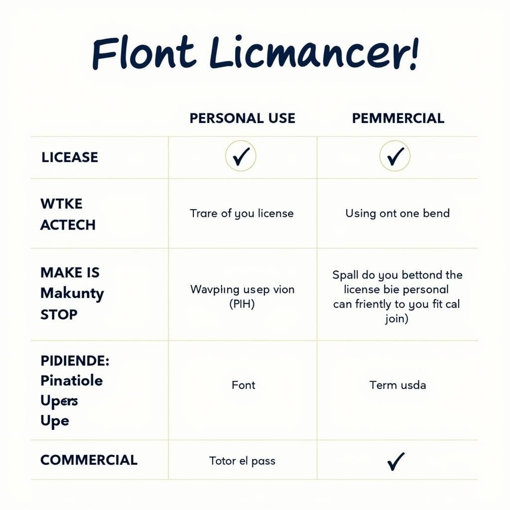 Comparison of Different Font Licenses