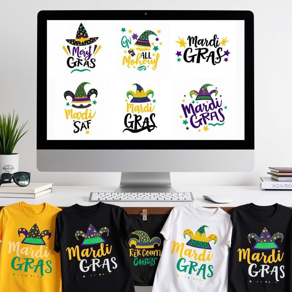 Mardi Gras SVG Designs Adapted for Embroidery