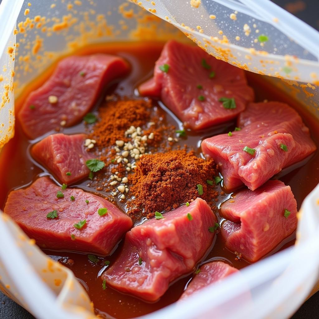 Marinating Beef for Gluten-Free Jerky