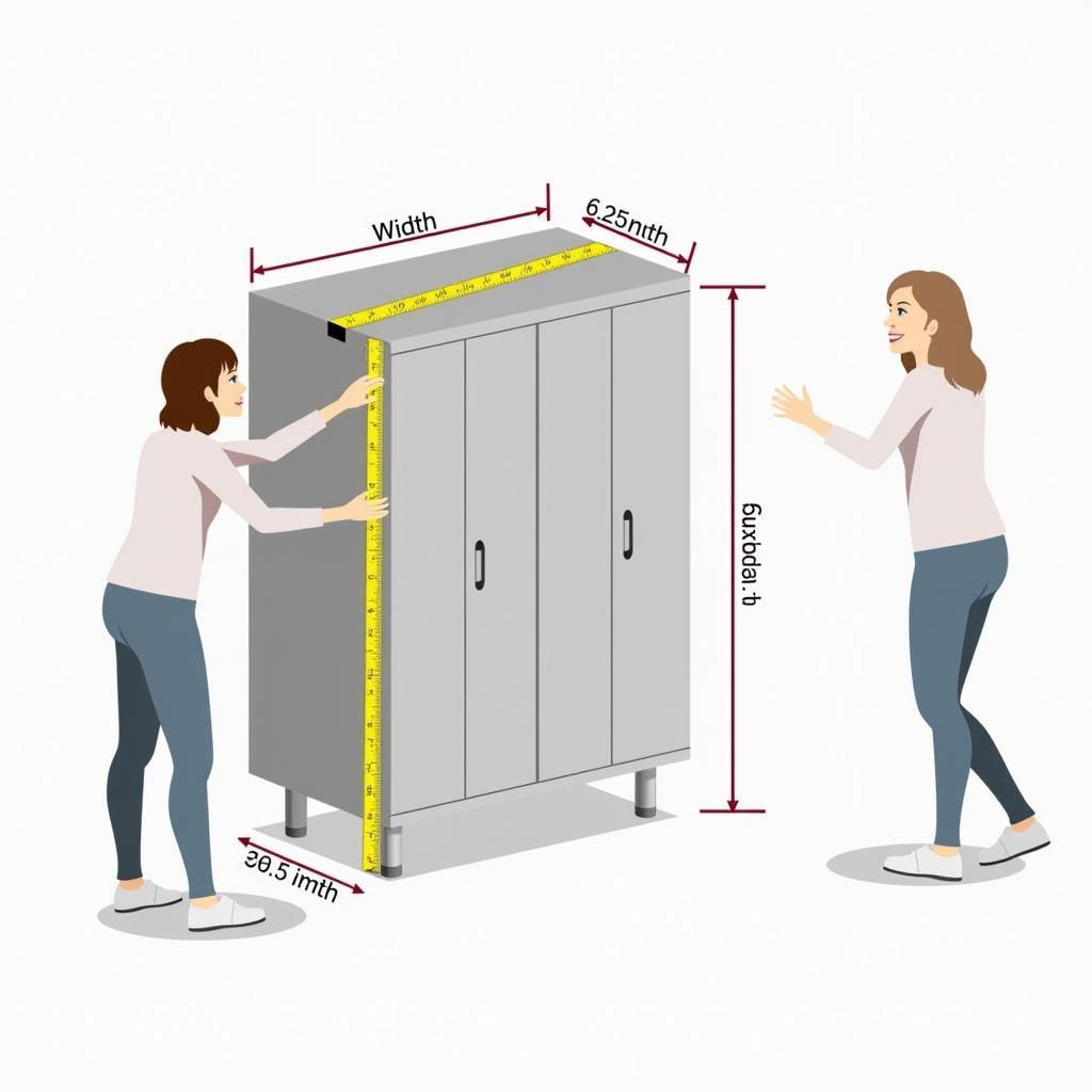 Measuring Space for Metal Storage Cabinet