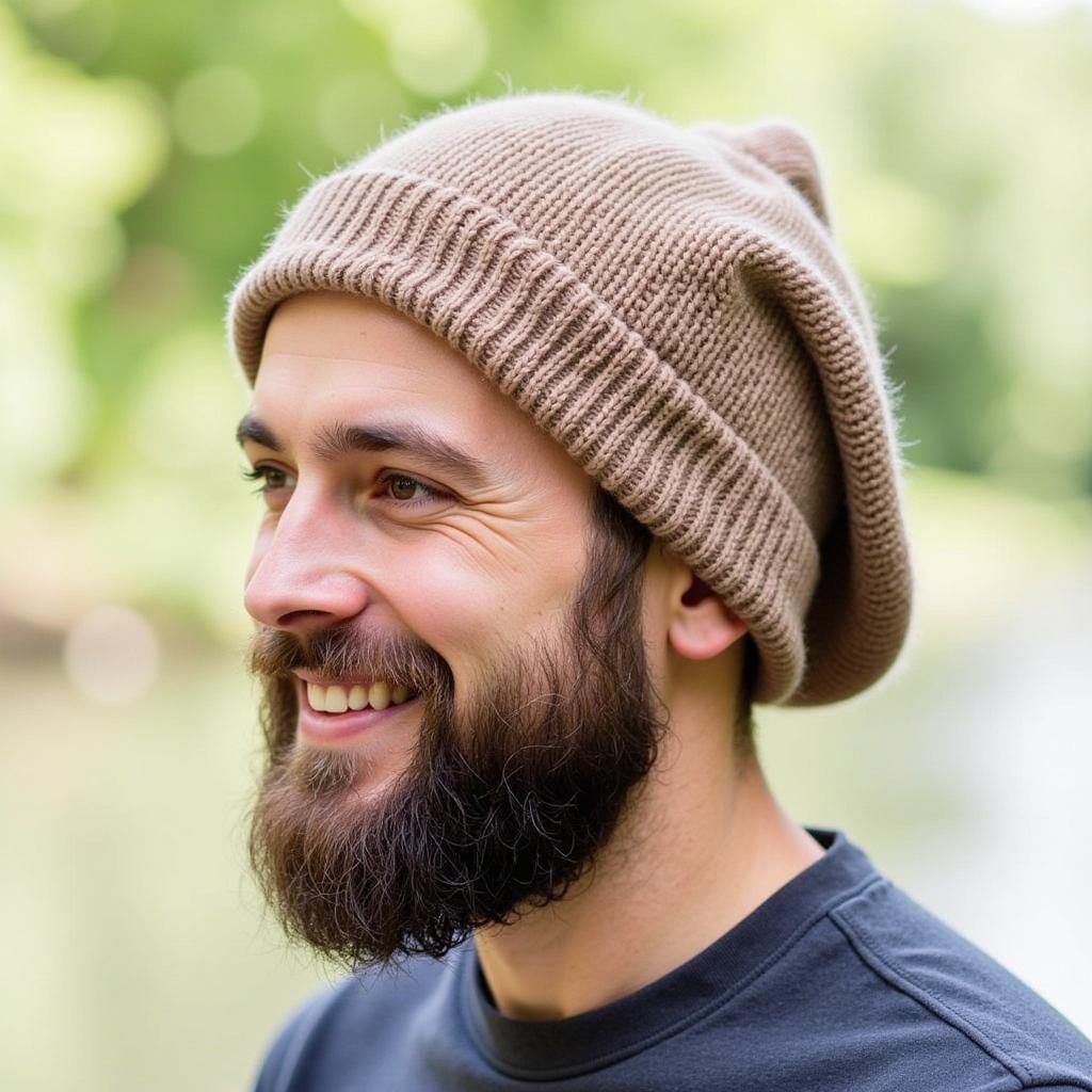 Free Mens Knit Hat Patterns: Slouchy Style