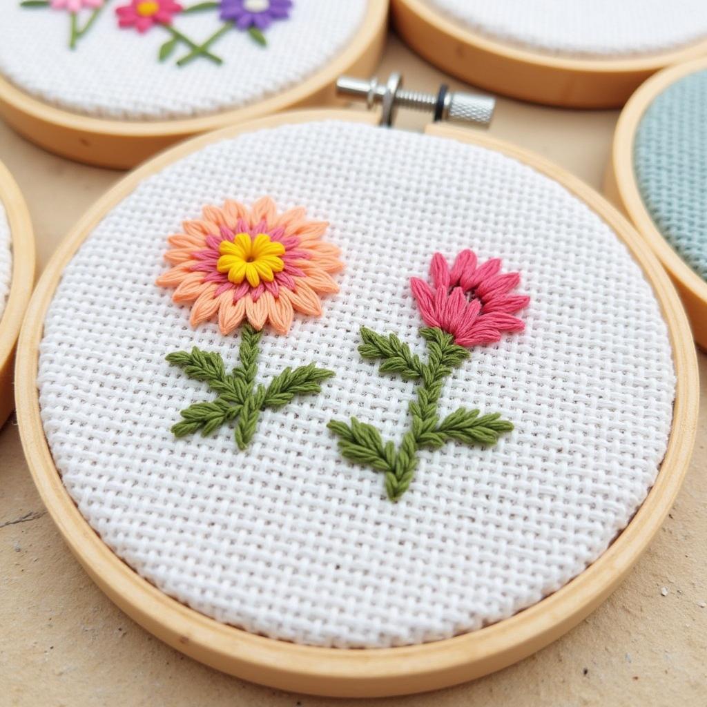 Free Miniature Cross Stitch Patterns: Delicate Floral Designs