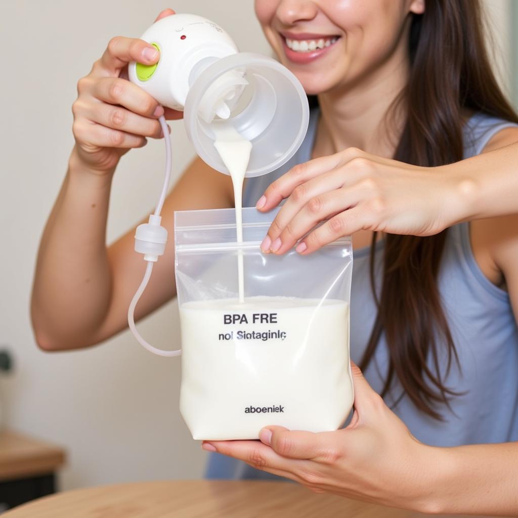 Mother Pumping and Storing Breast Milk