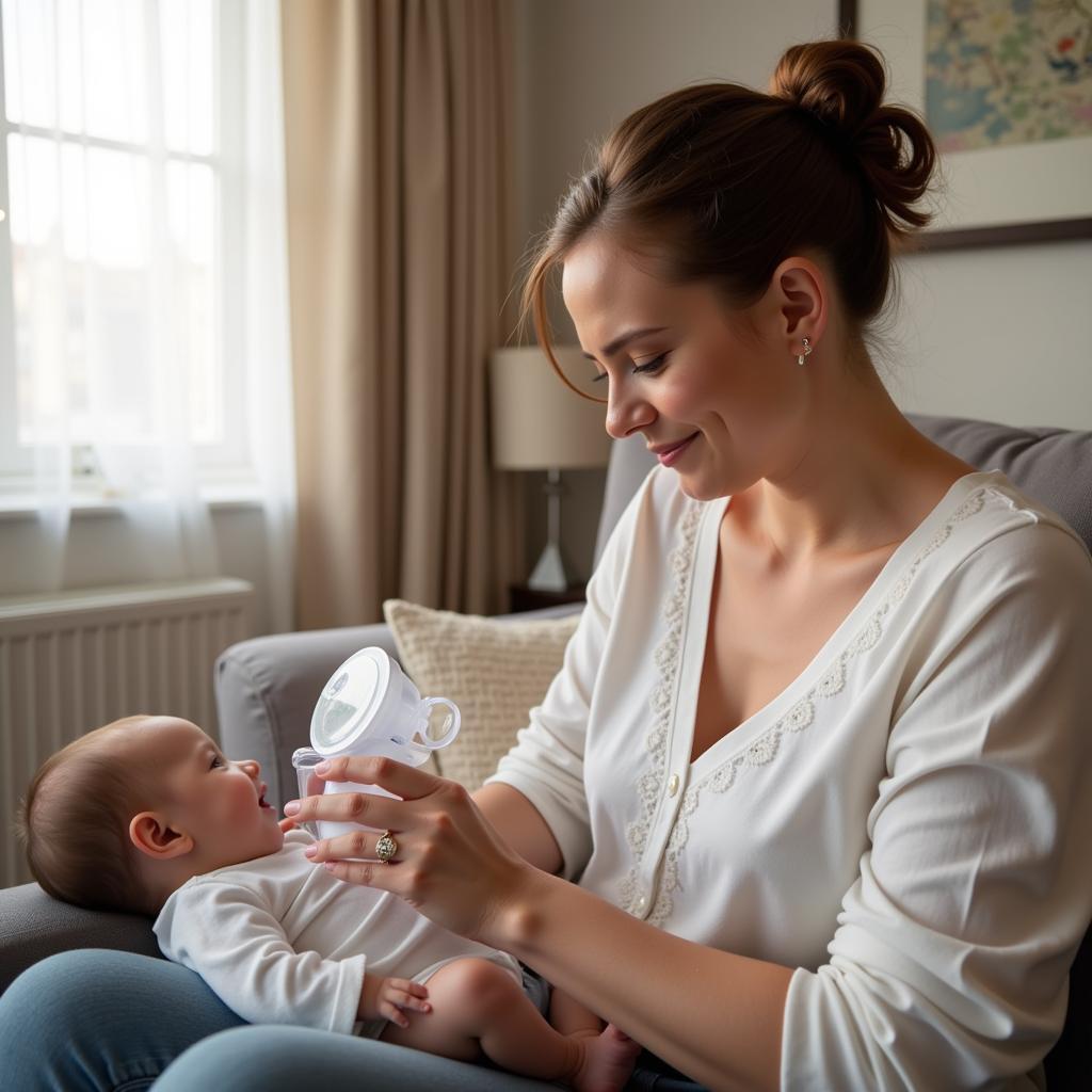 Mother Using Her Medicaid-Covered Breast Pump