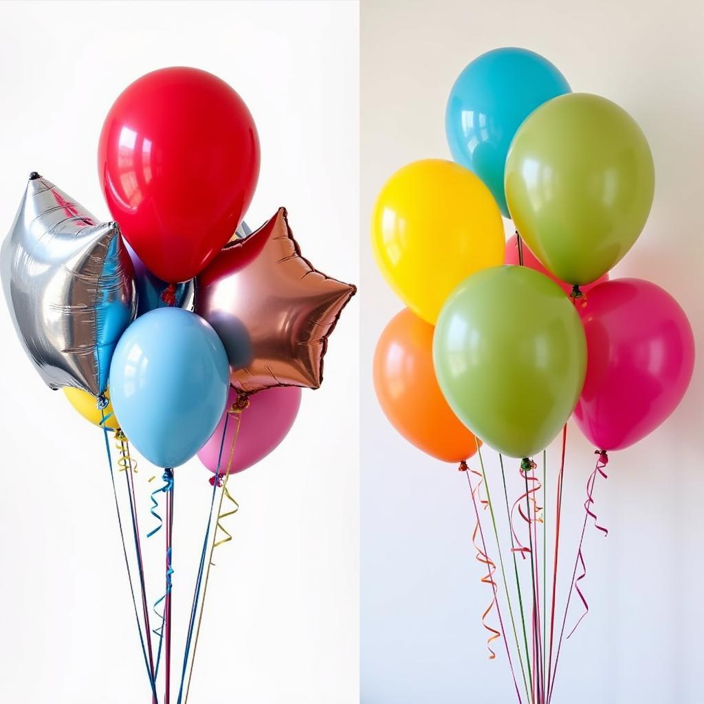 Mylar and Chloroprene Balloons Side-by-Side