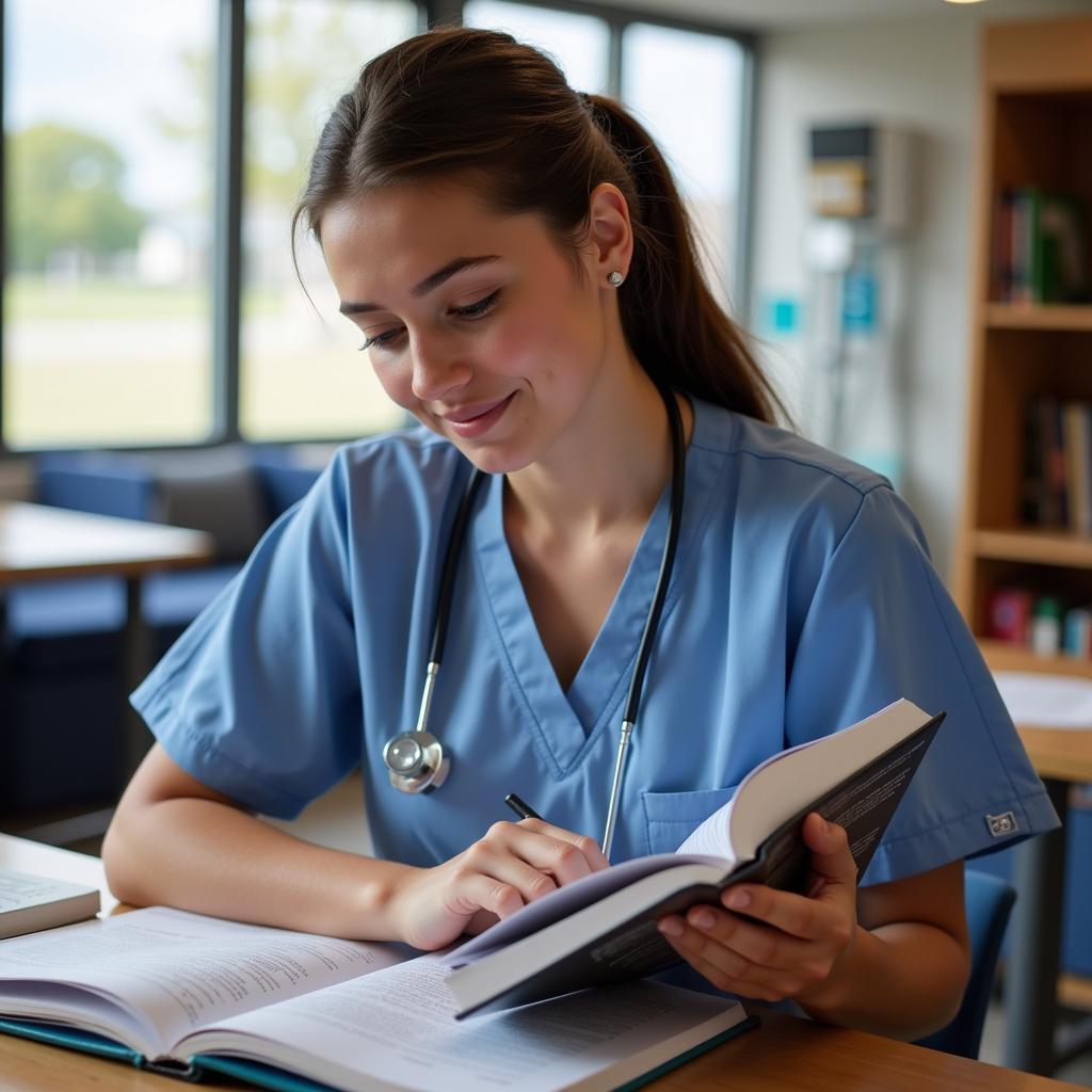 Nursing Student Studying Medical-Surgical Nursing