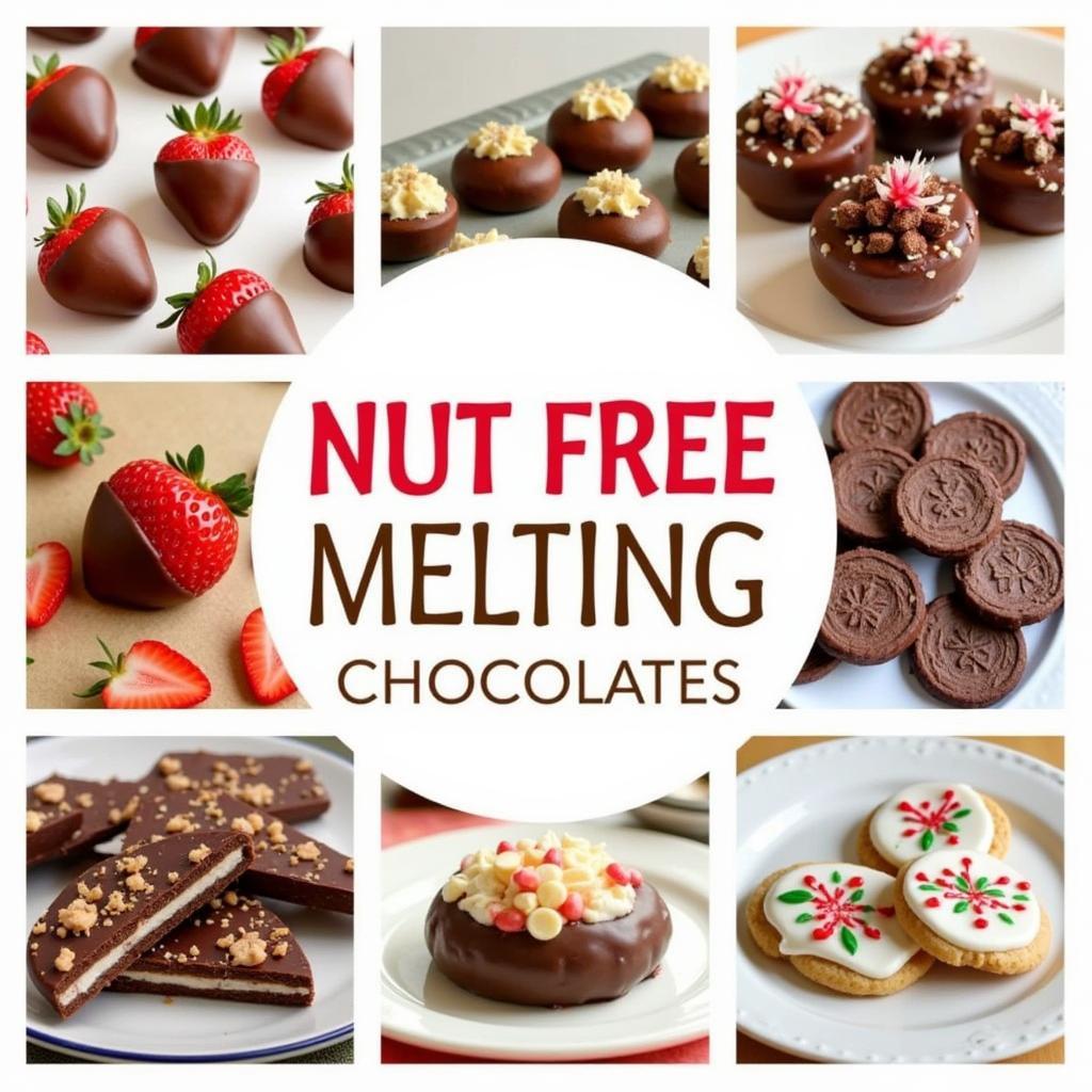 Delicious desserts made with nut free melting chocolate.