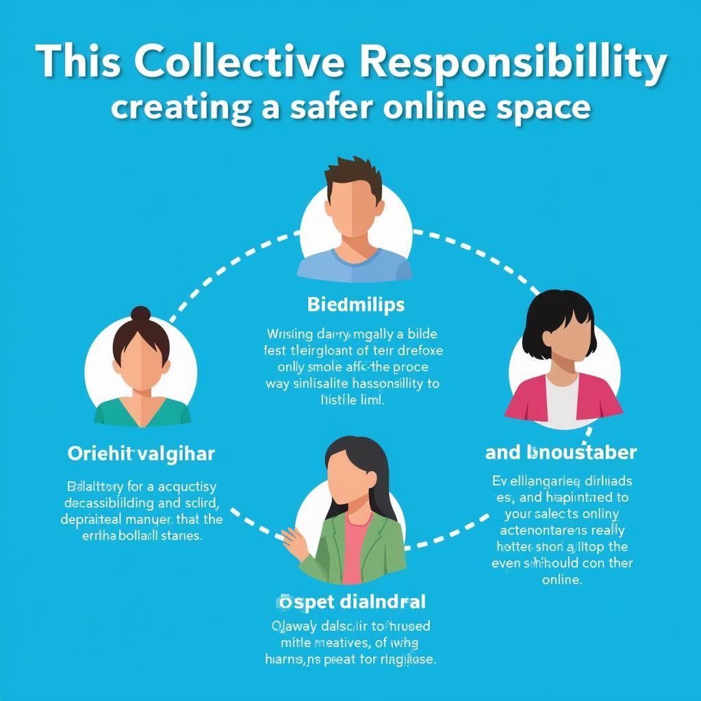 Online Safety and Responsibility Beyond DeepNude: An image depicting a group of people working together to promote online safety and responsibility, moving beyond the focus on harmful applications like DeepNude.