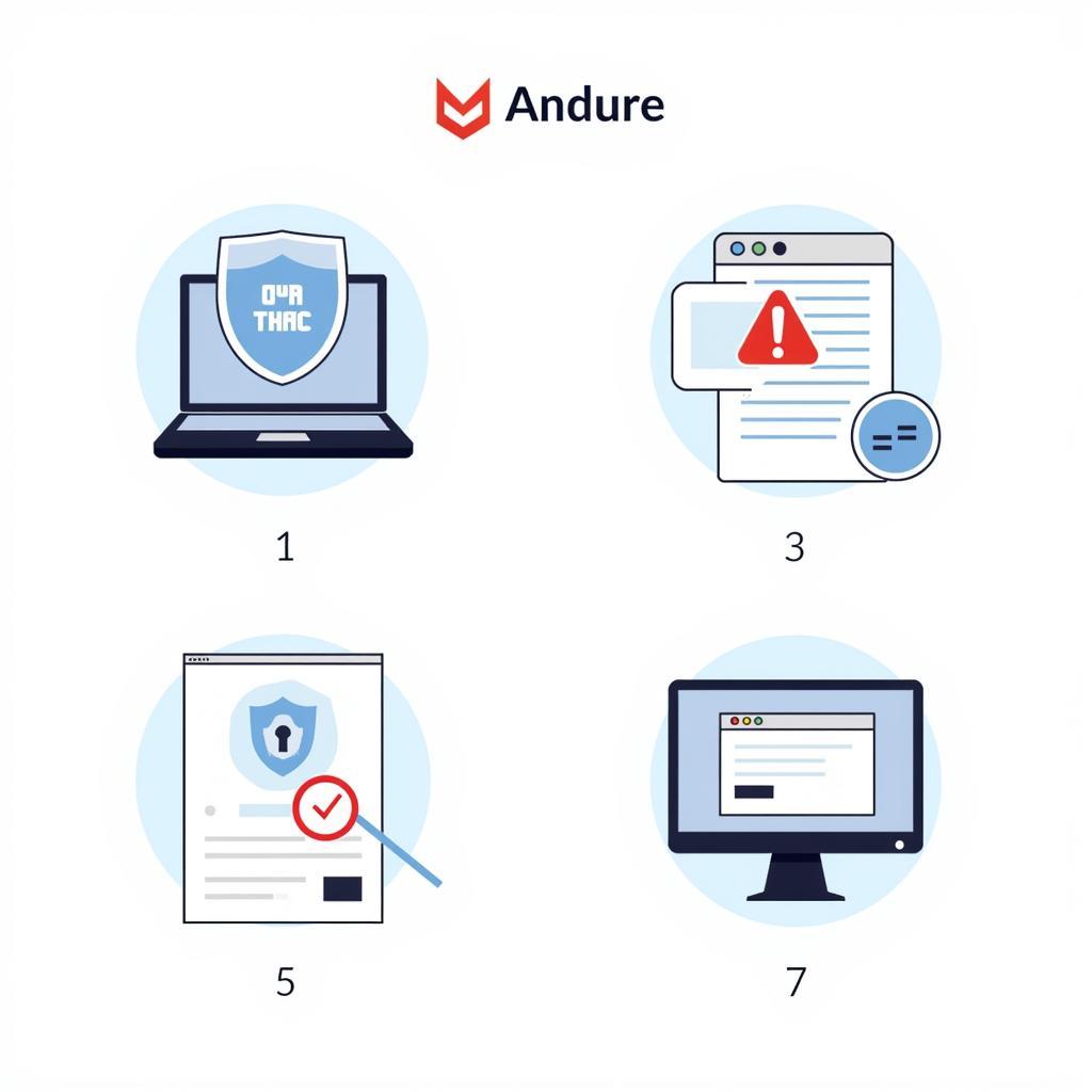 Illustrating various online safety measures