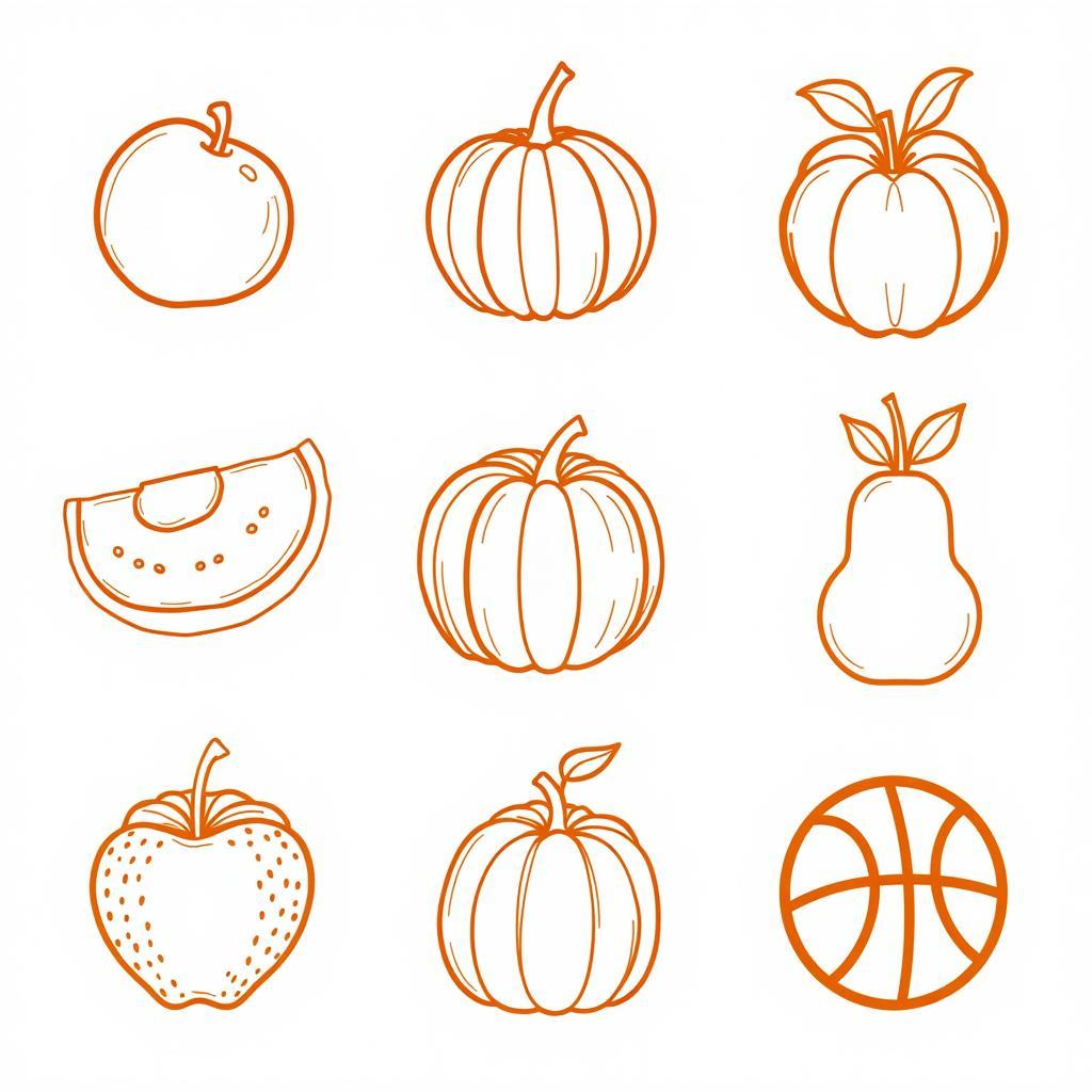 Free Printable Orange Coloring Pages for Preschoolers