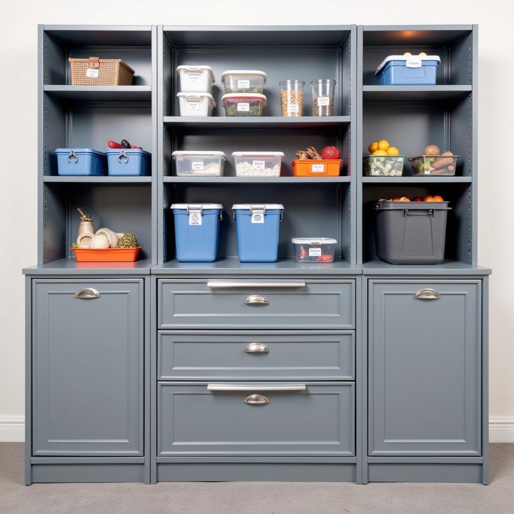 Organized Metal Storage Cabinet