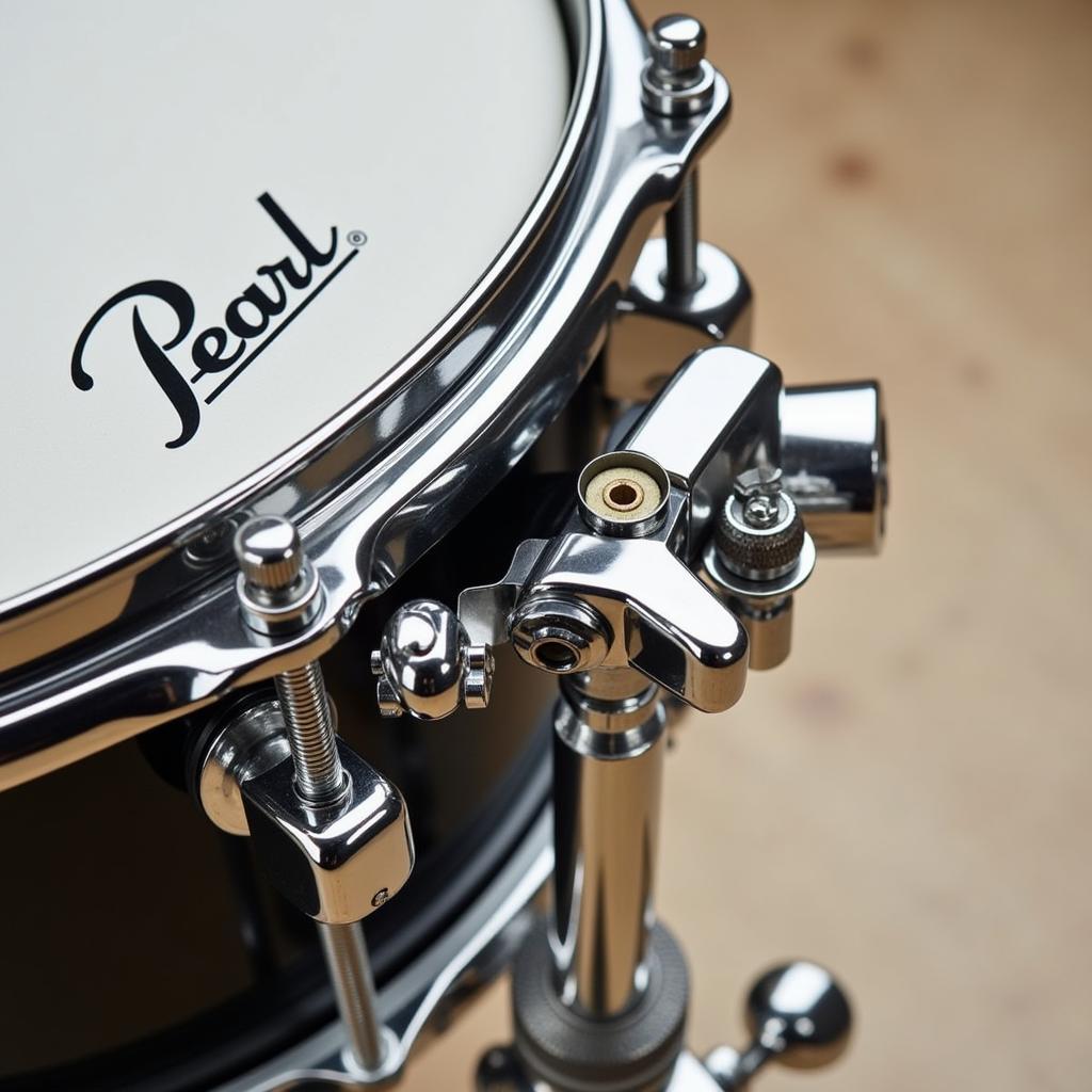 Close-up of Pearl Free Floating Snare Strainer Mechanism