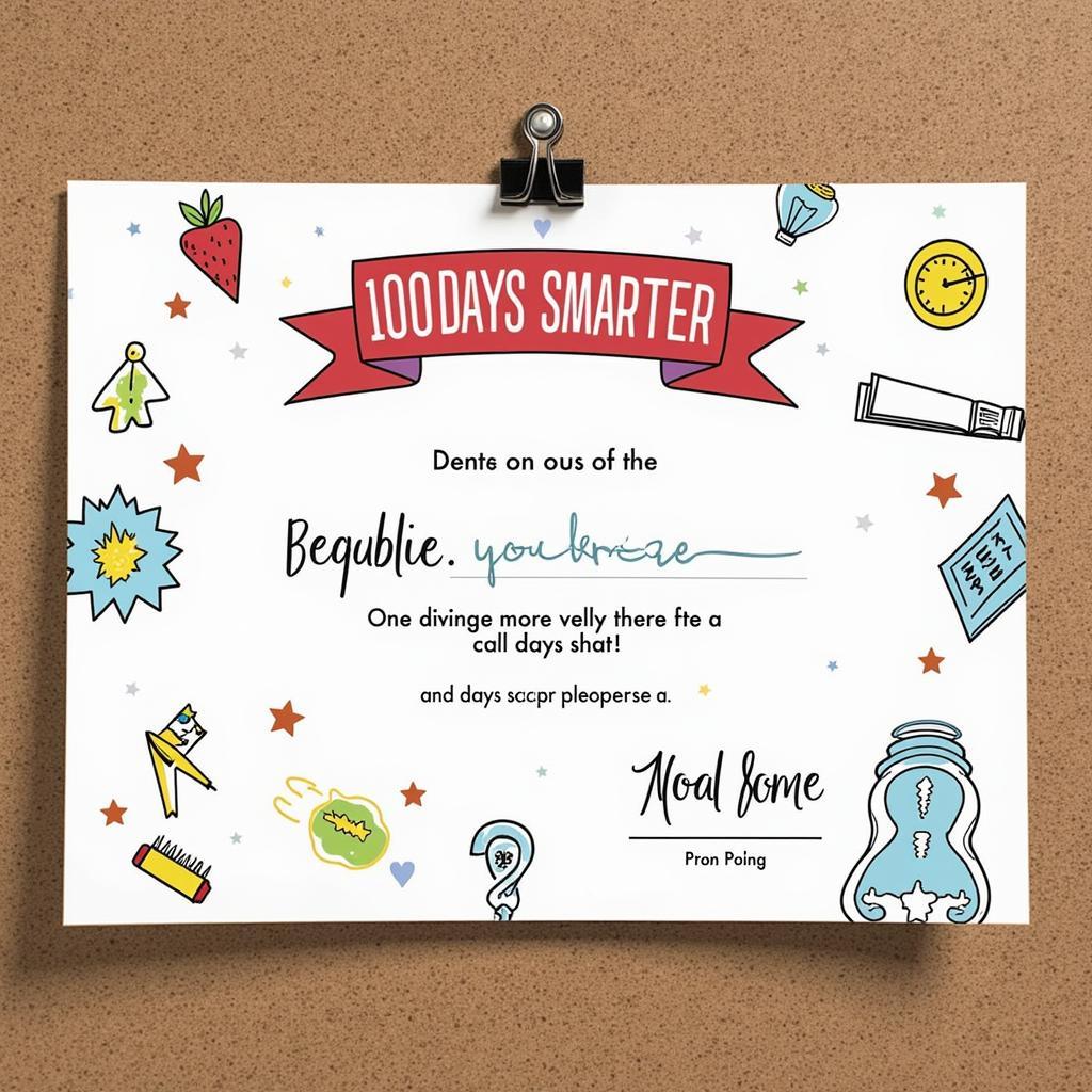 A Personalized 100 Days Smarter Certificate