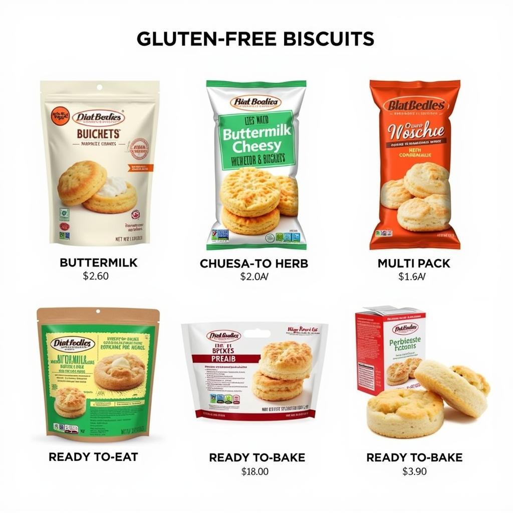 Variety of Premade Gluten-Free Biscuits