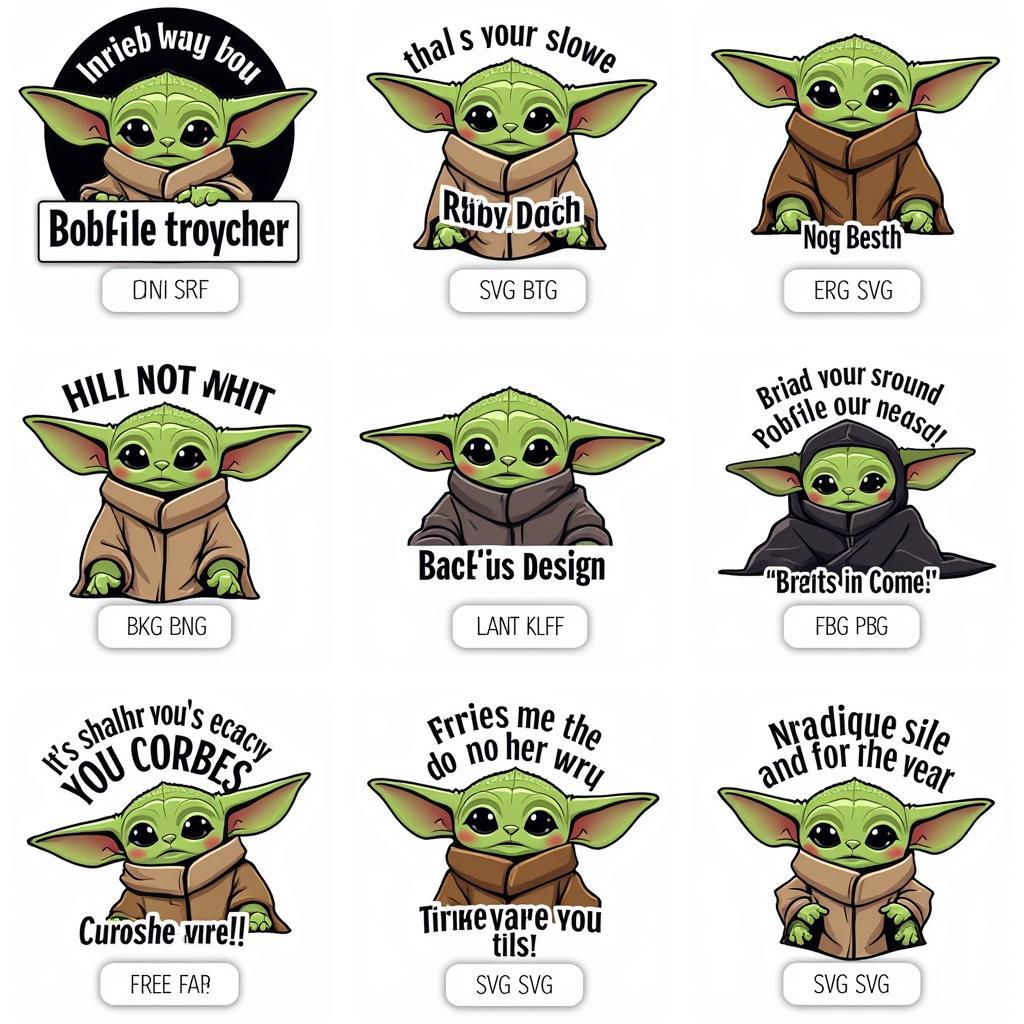 Premium Baby Yoda SVG Designs