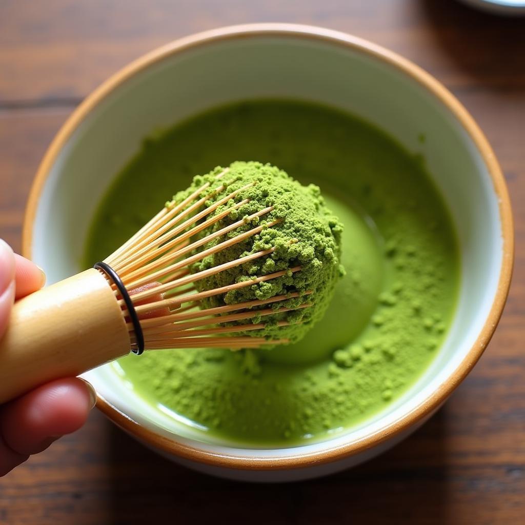 Preparing a Cup of Caffeine Free Matcha