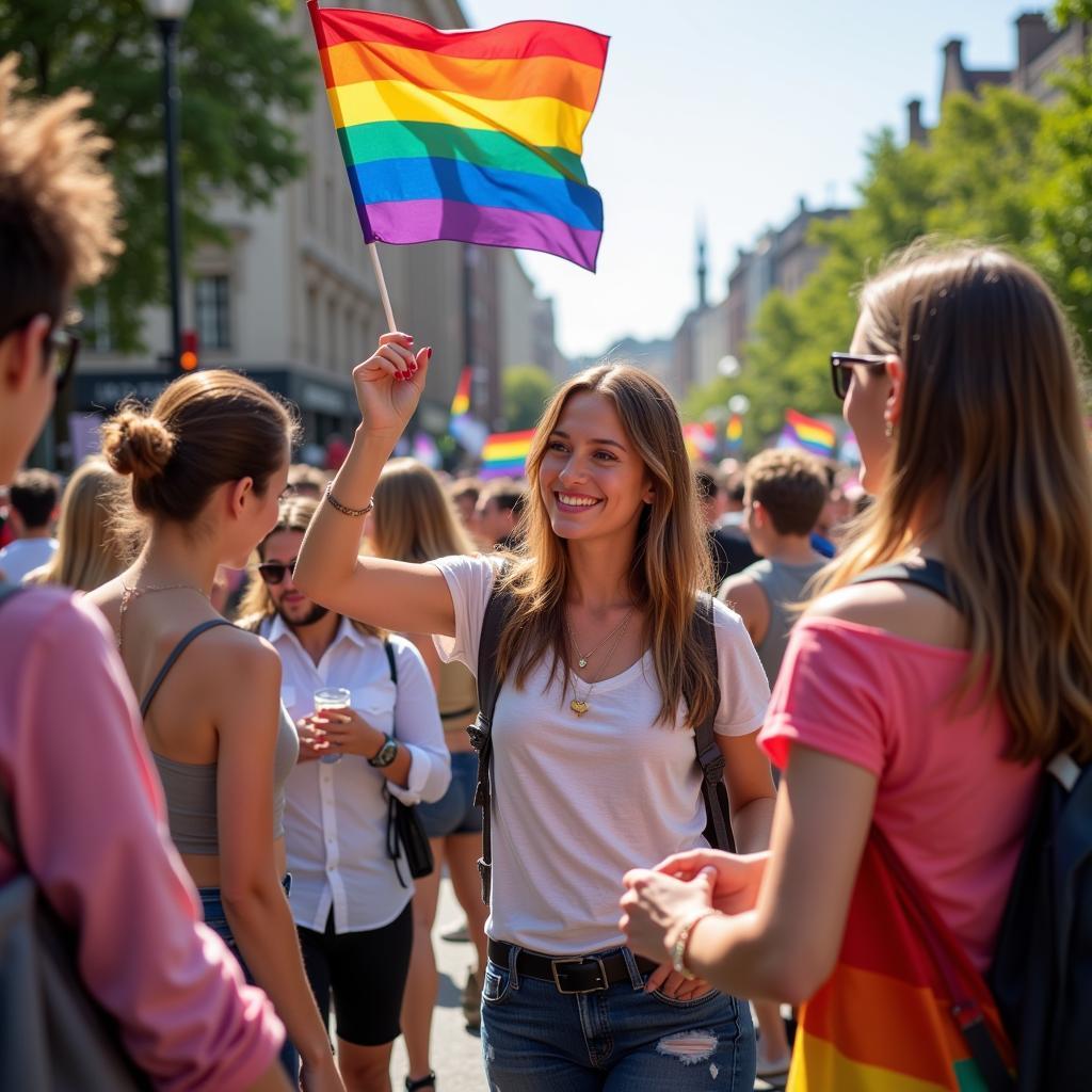 Participating in a Pride Flag Giveaway Event