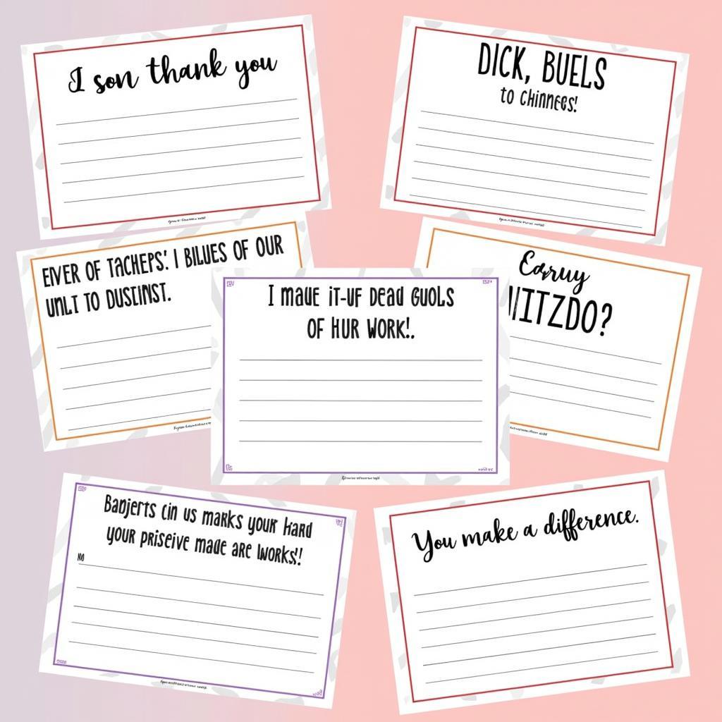 Printable Kindness Notes for Teachers