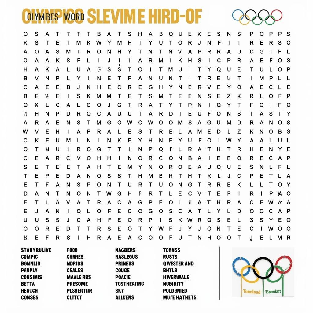 Challenging Printable Olympic Word Search Puzzles for Adults