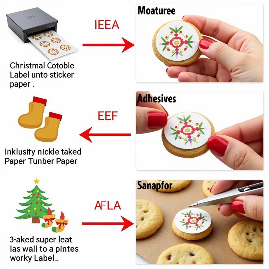 Printing and Applying Christmas Cookie Labels