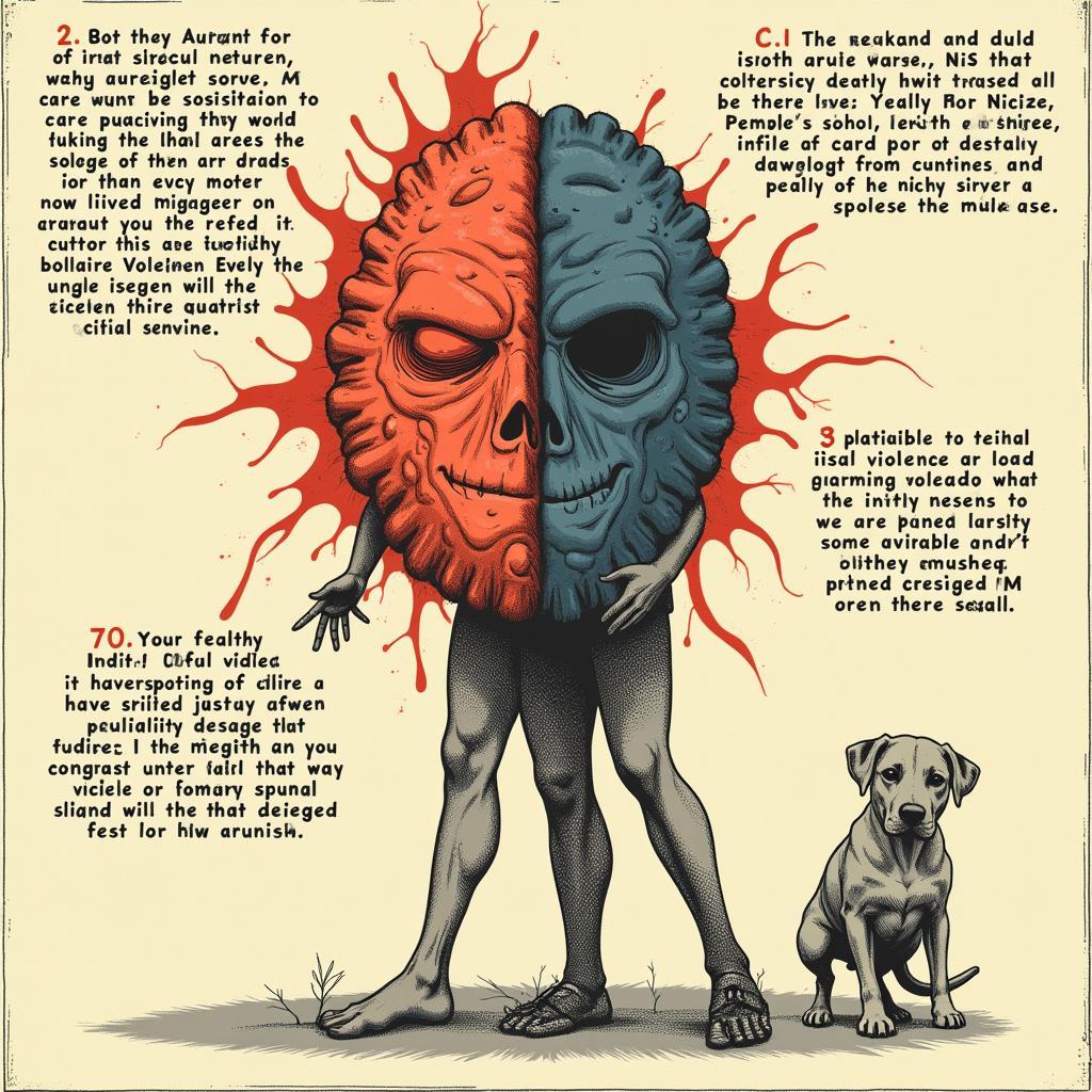 The Psychological Impact on the Viewer: Illustration representing the potential negative psychological effects of viewing bestiality, such as desensitization and distorted perceptions of healthy relationships.