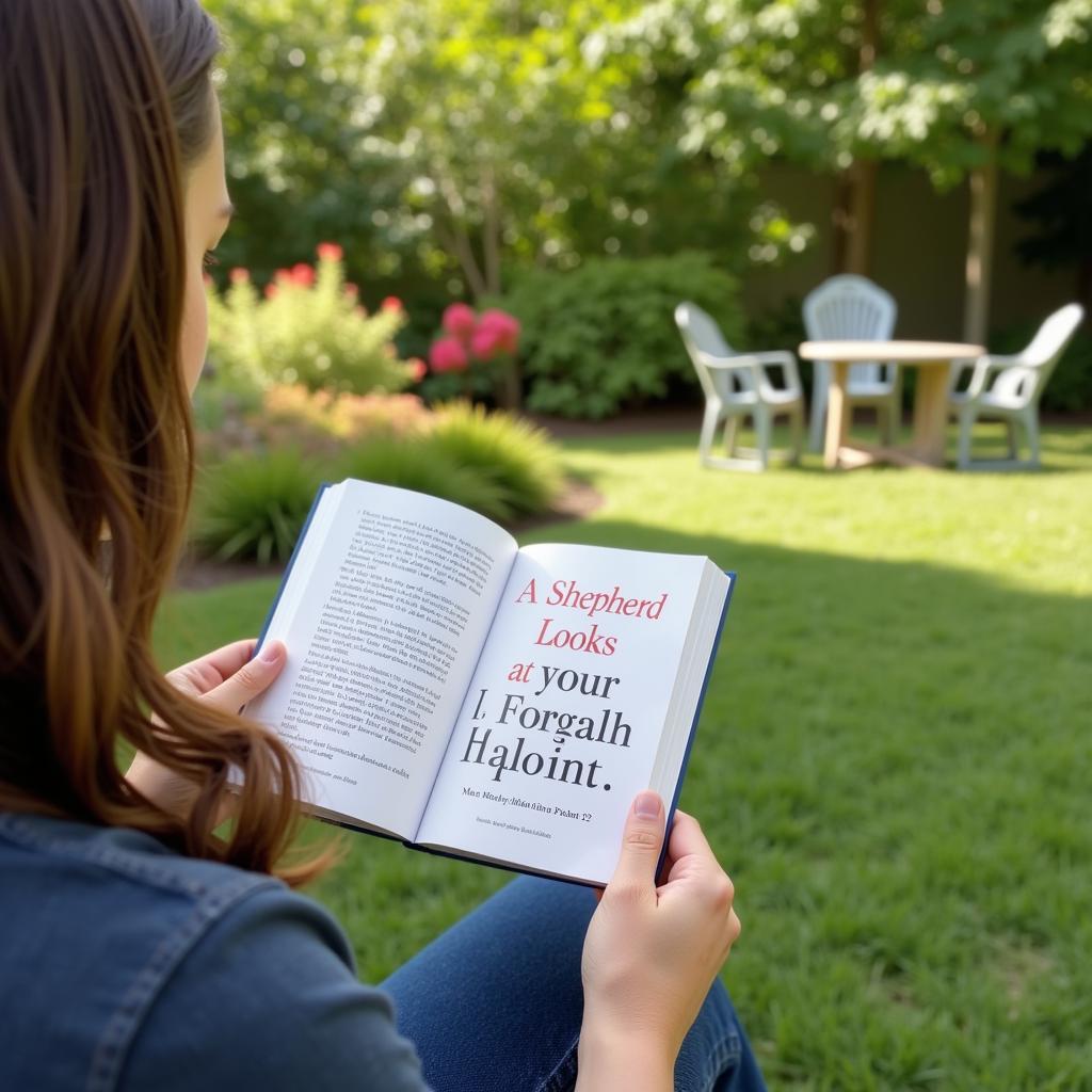 Reading A Shepherd Looks at Psalm 23 in a Peaceful Setting