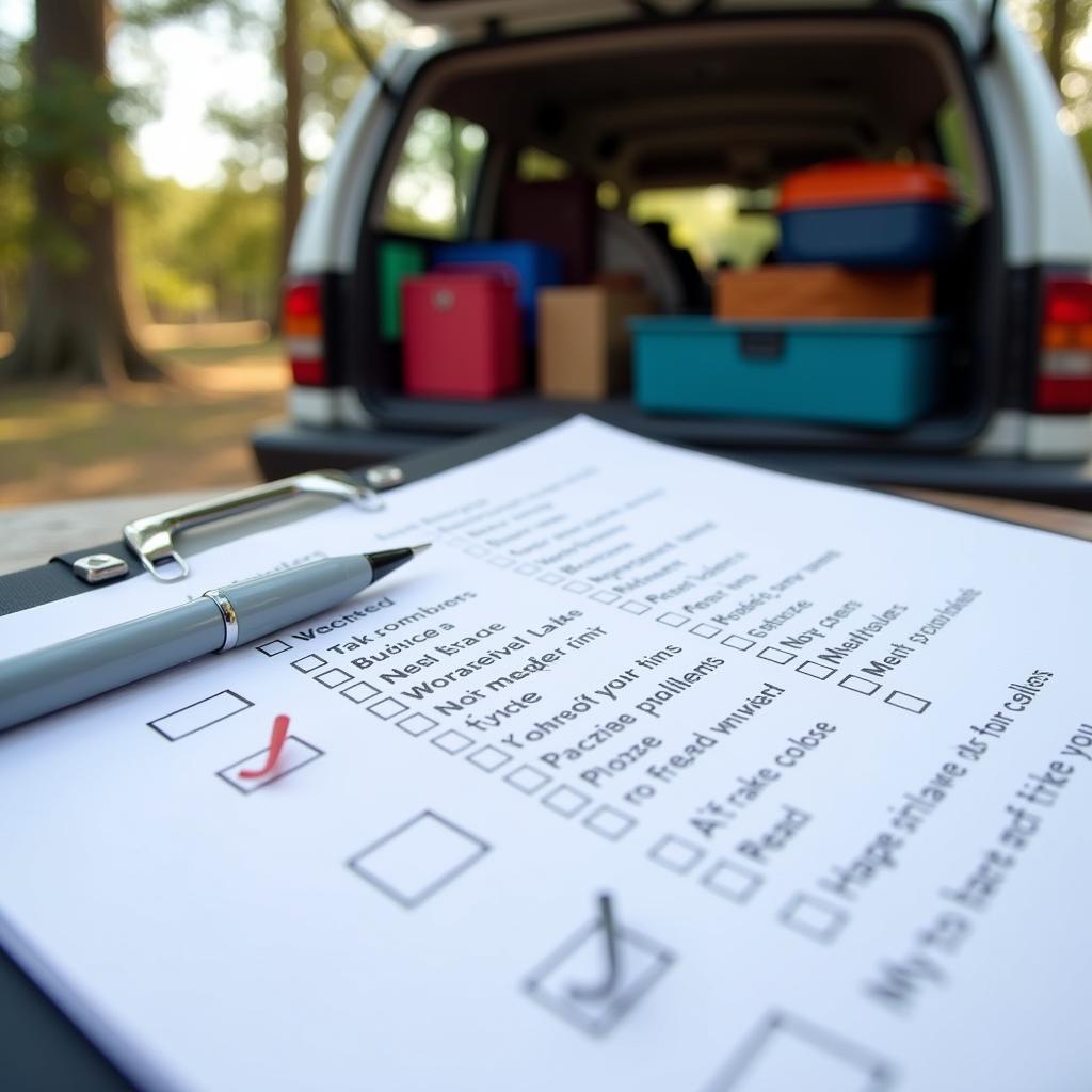 Organized RV Camping Checklist