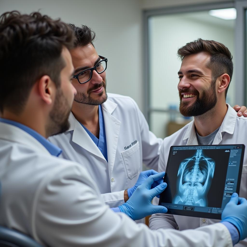 A patient consulting with a dentist for a second opinion about their dental treatment plan.