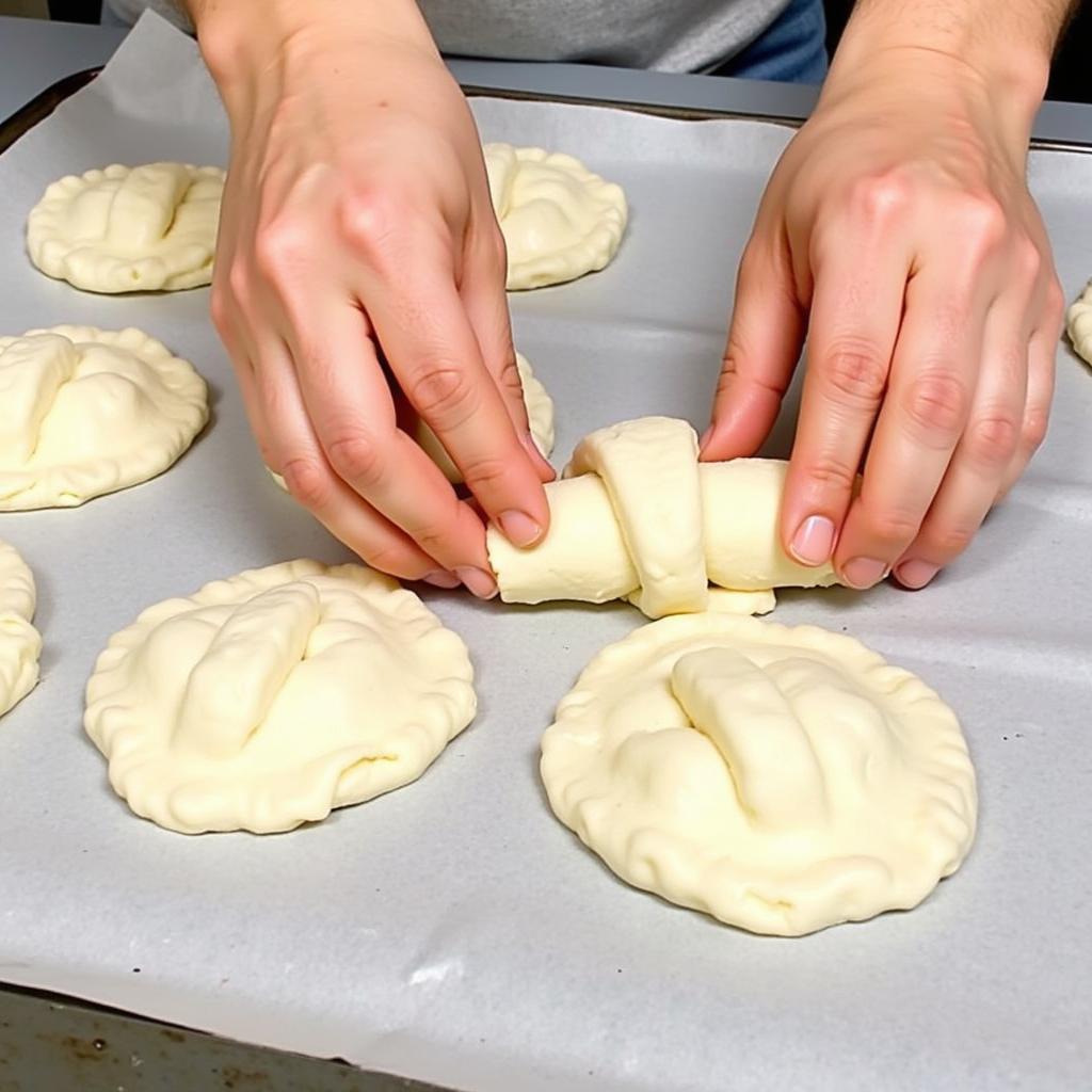 Shaping Gluten Free Kourabiedes Dough