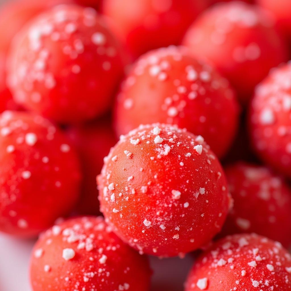 Sugar-free fireballs cinnamon candy close-up