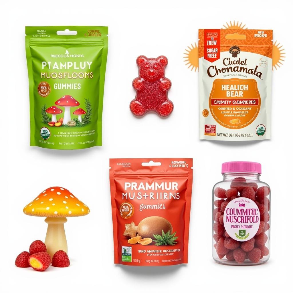 Various Types of Sugar-Free Mushroom Gummies