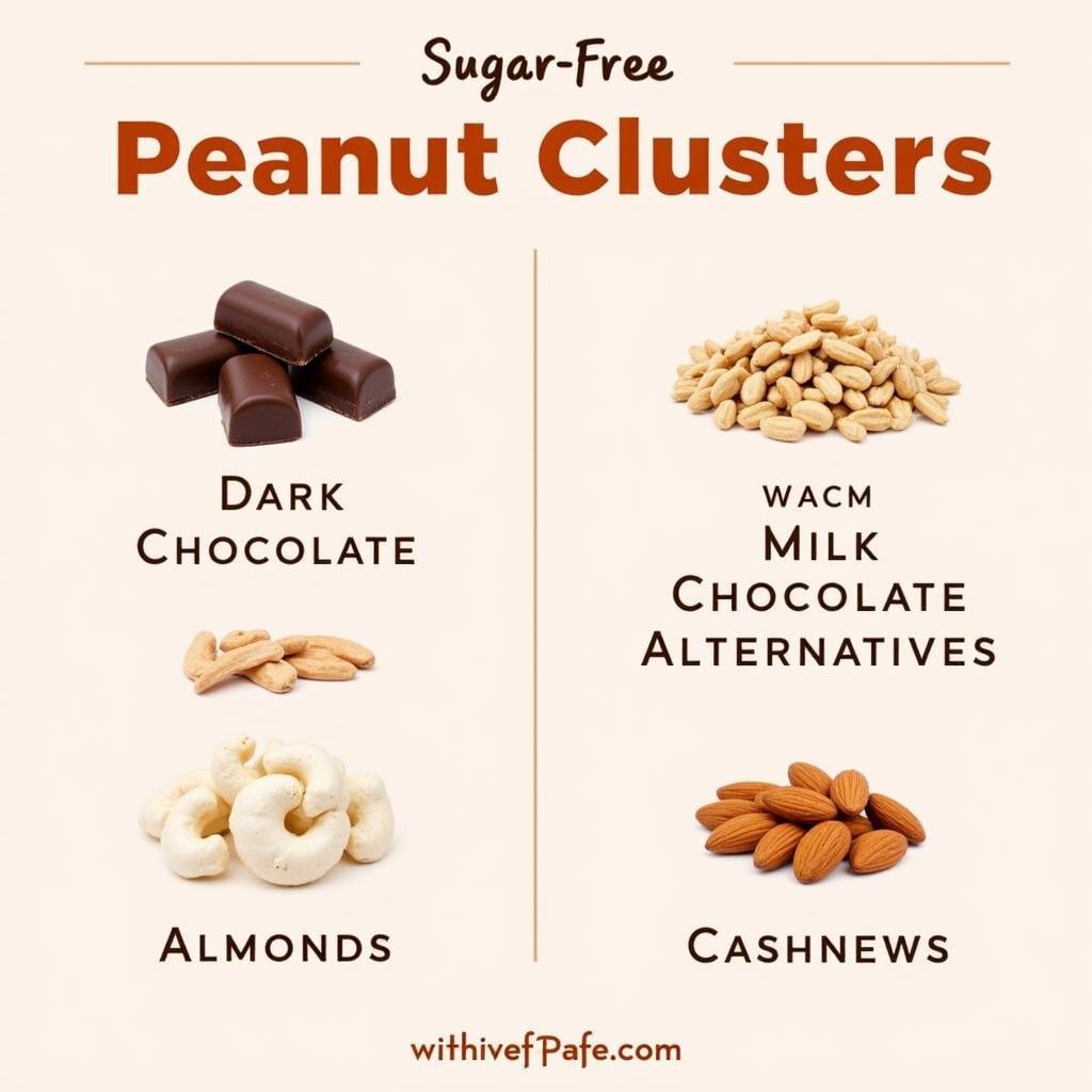 Various Sugar-Free Peanut Clusters Options