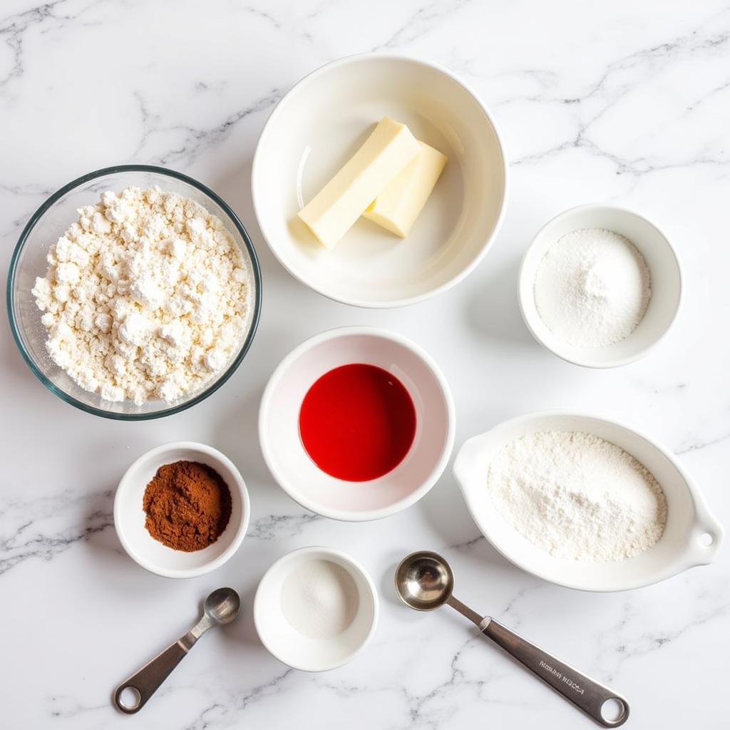 Ingredients for Sugar-Free Red Velvet Cake Mix