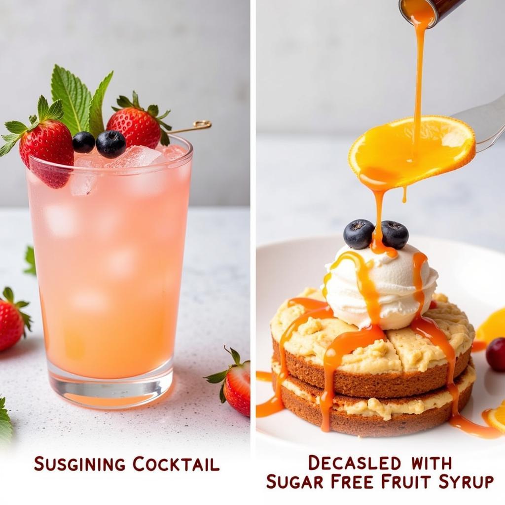 Using sugar-free syrup in cocktails and desserts