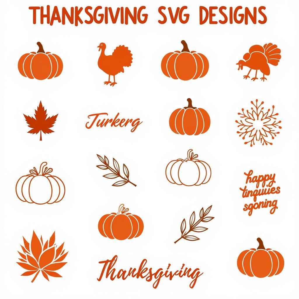 Variety of Thanksgiving SVG Designs