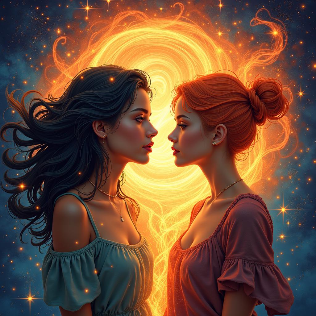 Twin Flame Connection Illustration