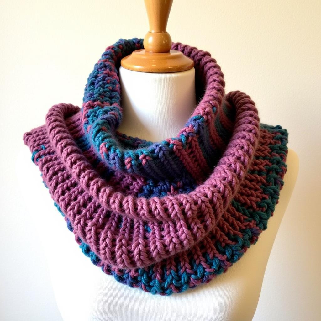 Two-Color Brioche Cowl Knitting Pattern