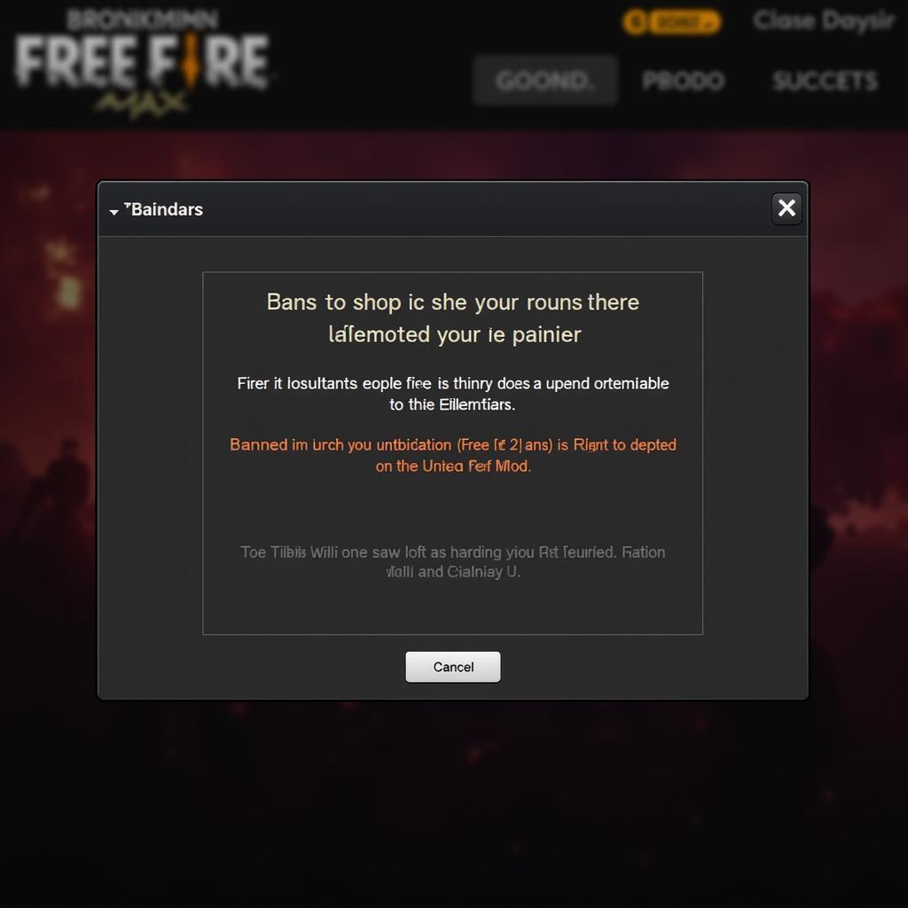 Garena Free Fire Max Ban Screen