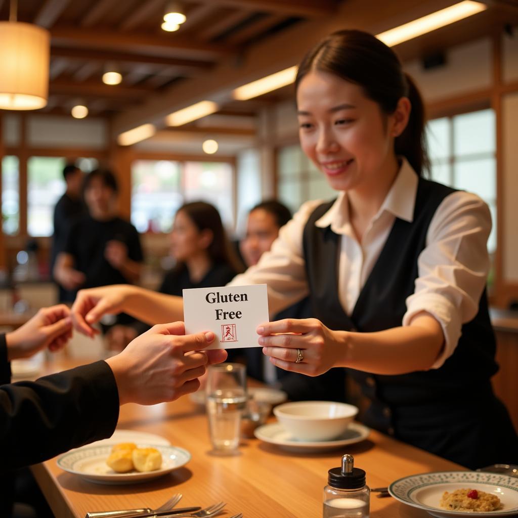 Using a Gluten-Free Card at a Japanese Restaurant