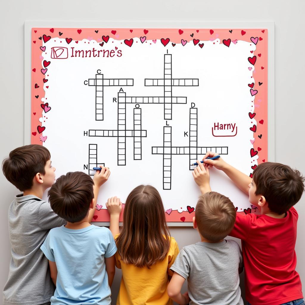 Valentine Crossword Puzzle Classroom Activity